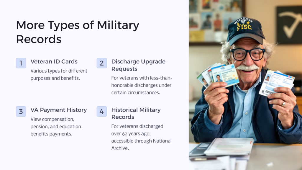 Types of Military Records infographic
