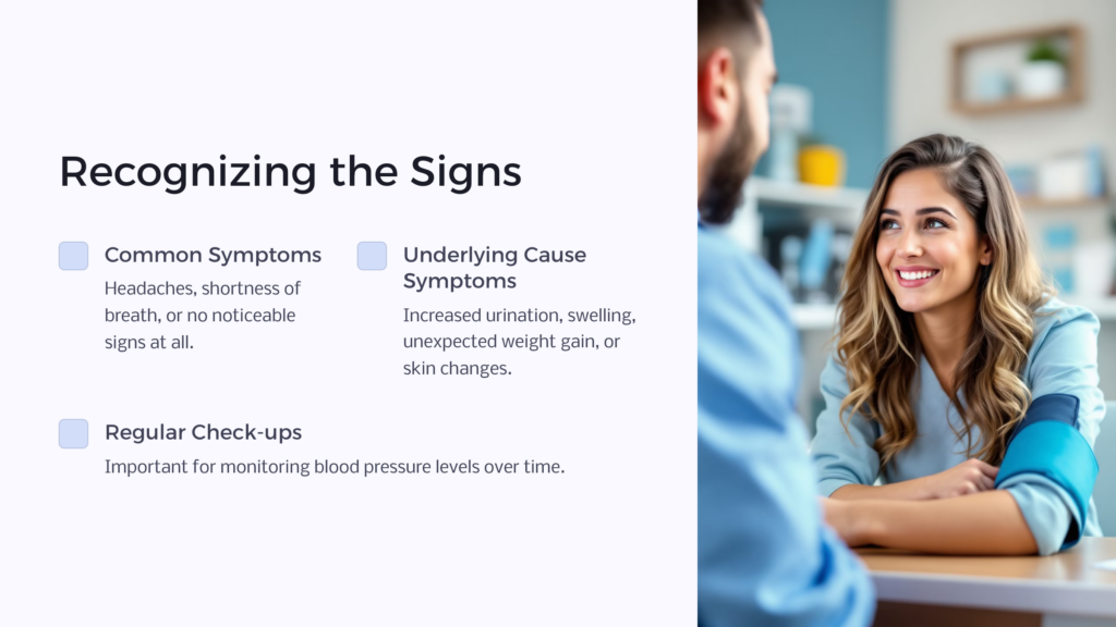 Secondary Hypertension Signs infographic
