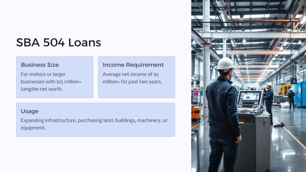 SBA 504 infographic