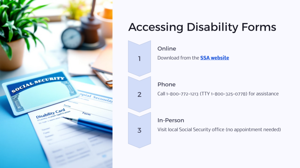 Accessing Disability Forms infographic