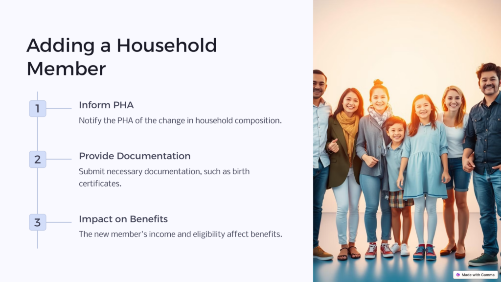 section 8 adding household member infographic