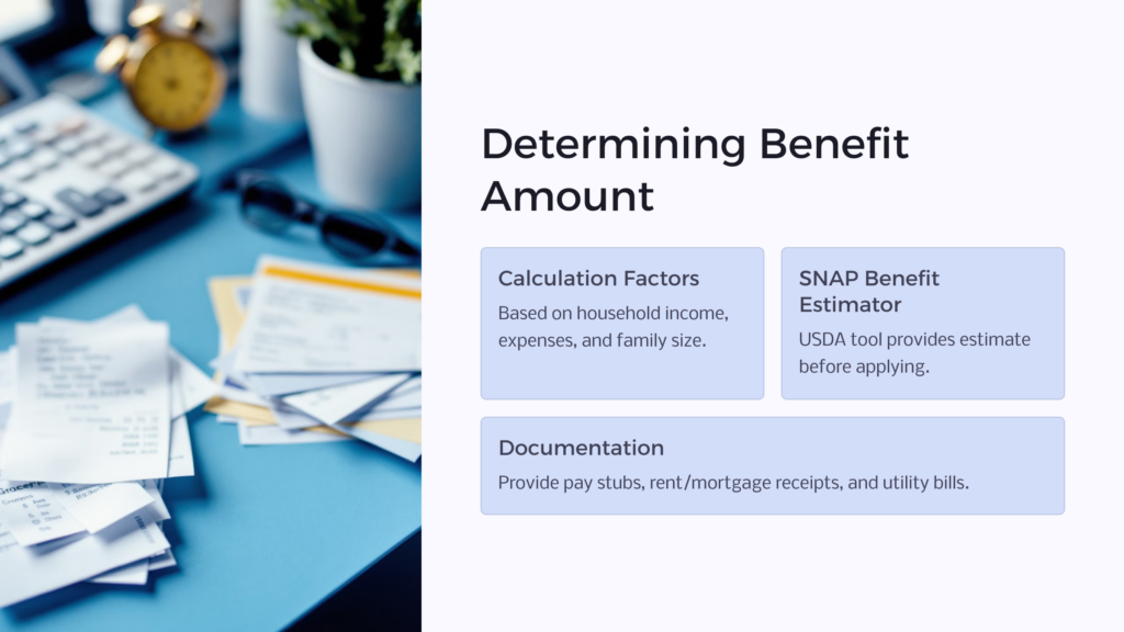 Food Stamps Determine Amount infographic