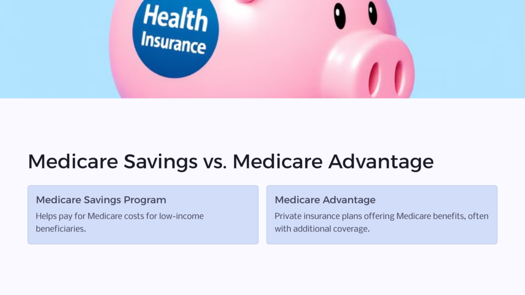 Medicare Savings vs Advantage infographic 