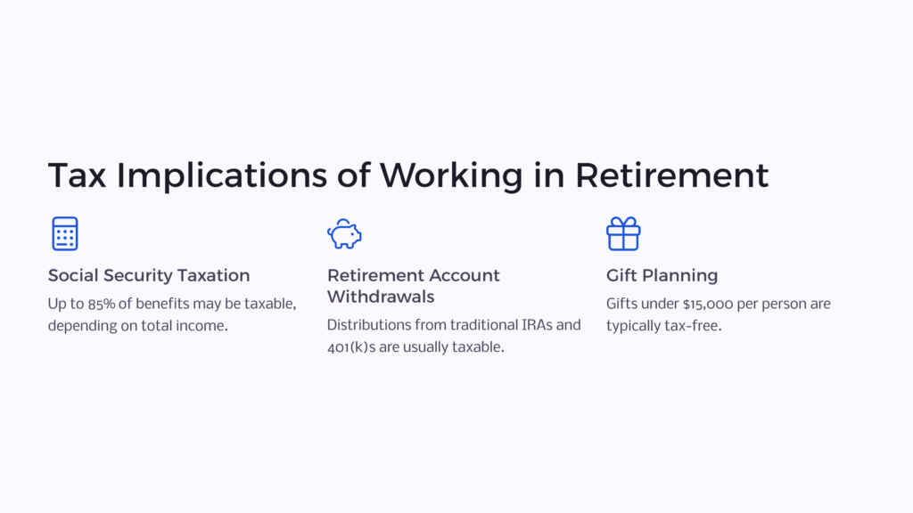 Working After Retirement Tax infographic