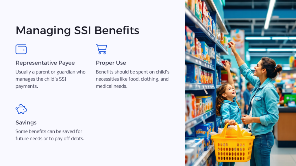 Managing Children SSI Benefits infographic