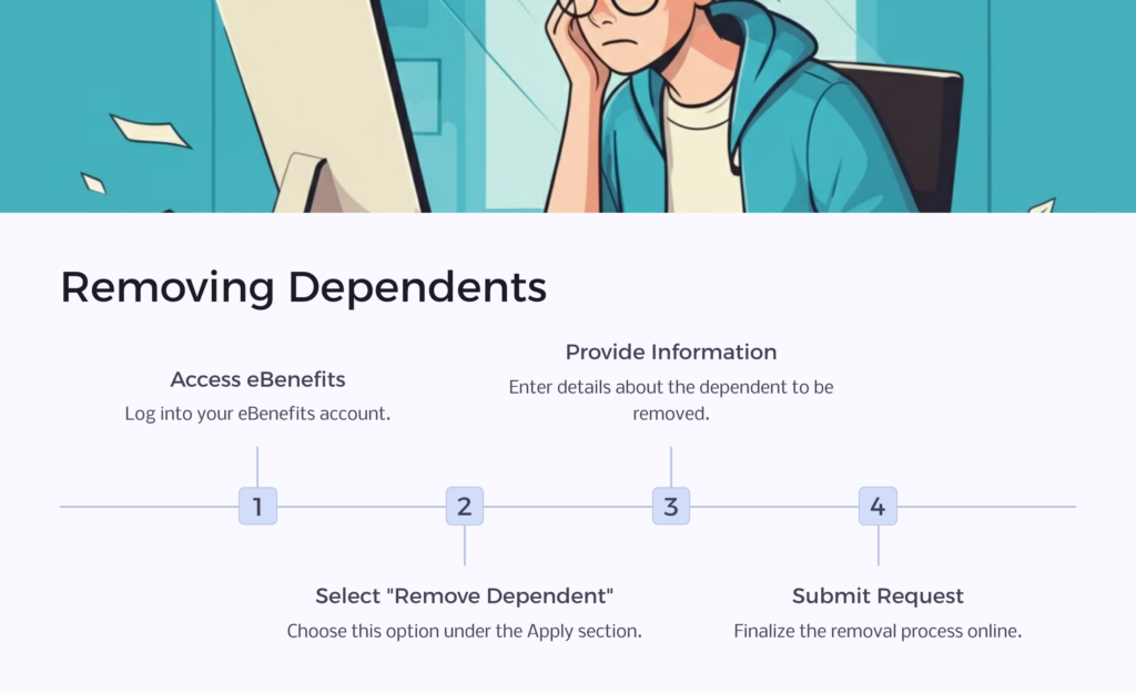 VA Disability removing dependents infographic