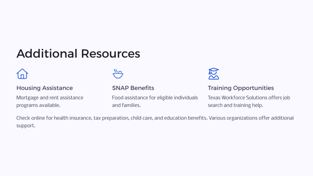 Unemployment Benefits Resources infographic
