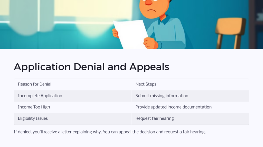 SNAP application denial infographic