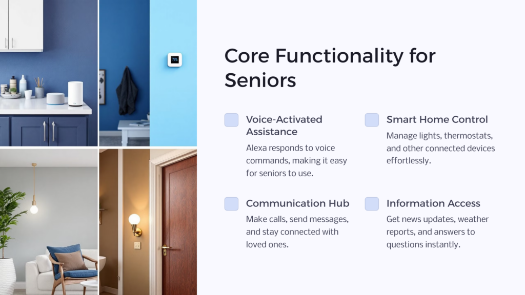 Alexa Senior Functionality infographic