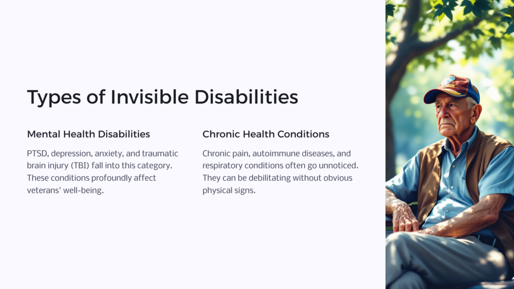 Invisible Disabilities Types infographic