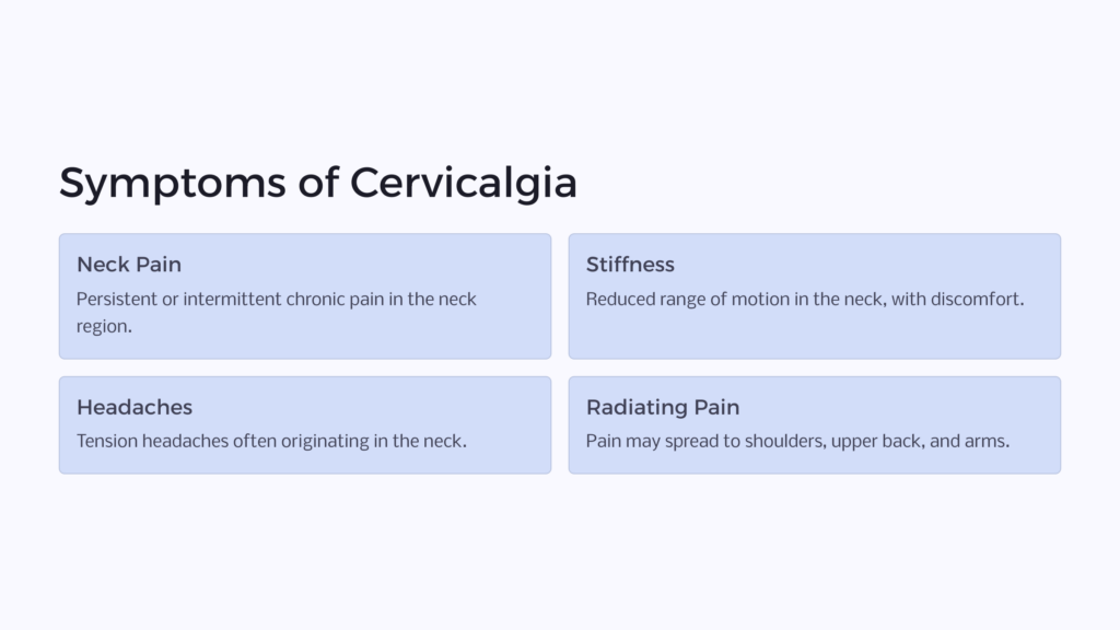 Cervicalgia Symptoms infographic