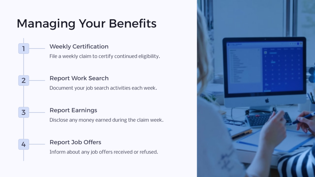 Managing Unemployment Benefit infographic