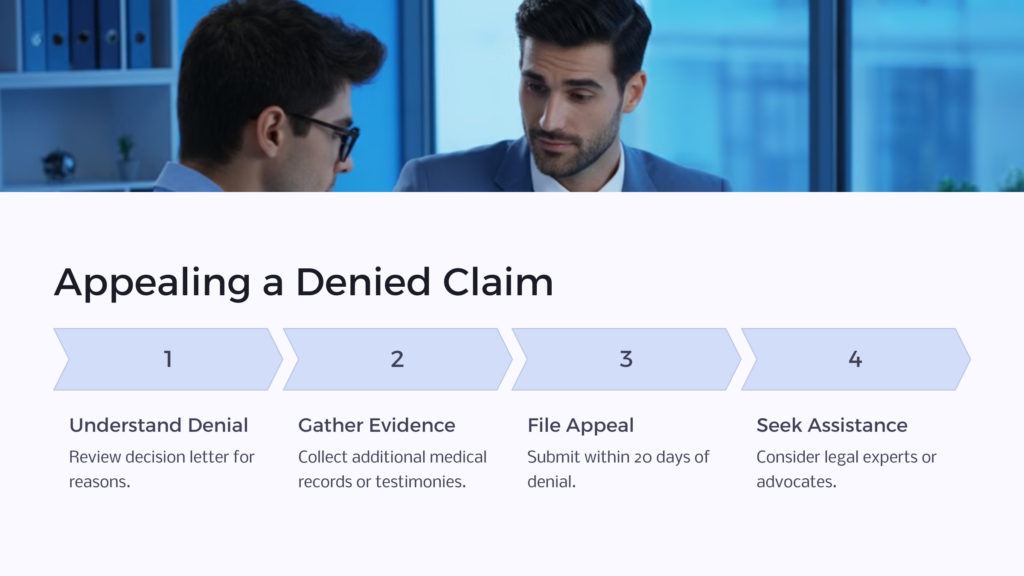 Denied Disability Claim Appeal infographic