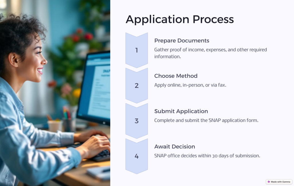 SNAP application process infographic