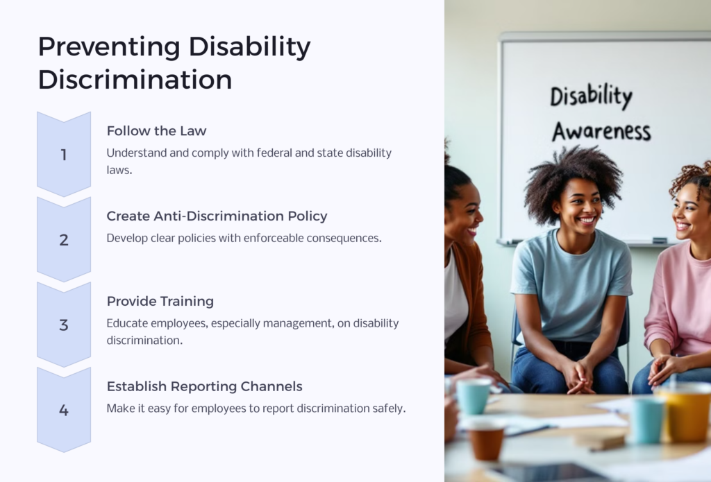 Disability Discrimination Prevention infographic