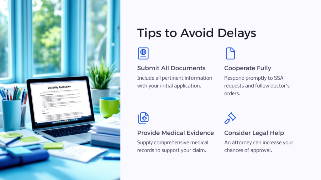 SSDI avoid delays infographic 