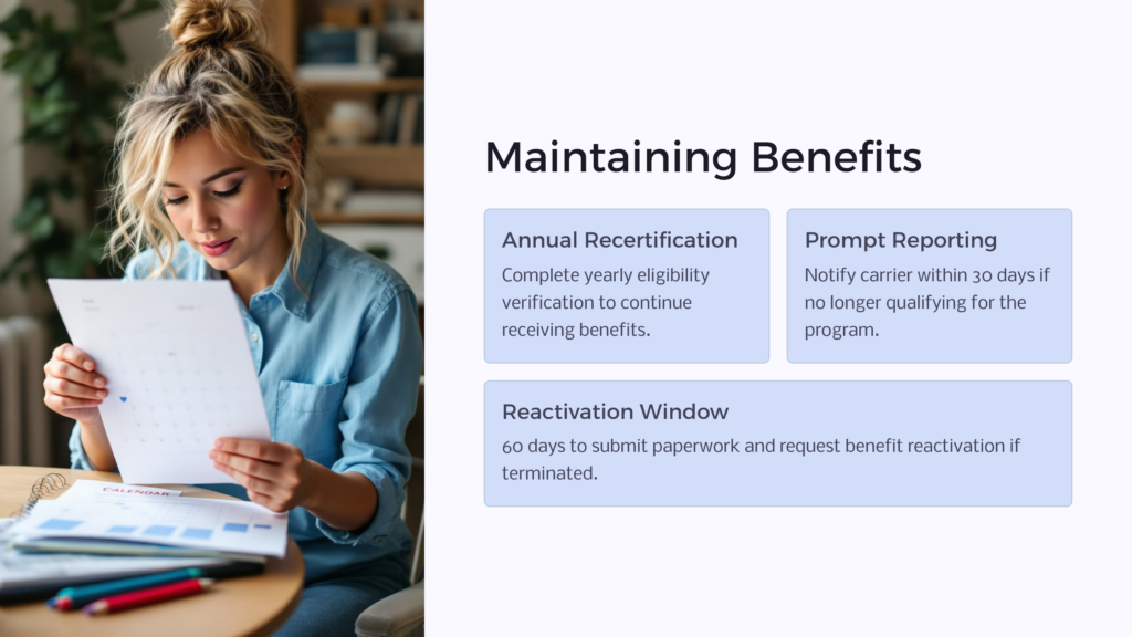 Maintaining Lifeline Benefits infographic