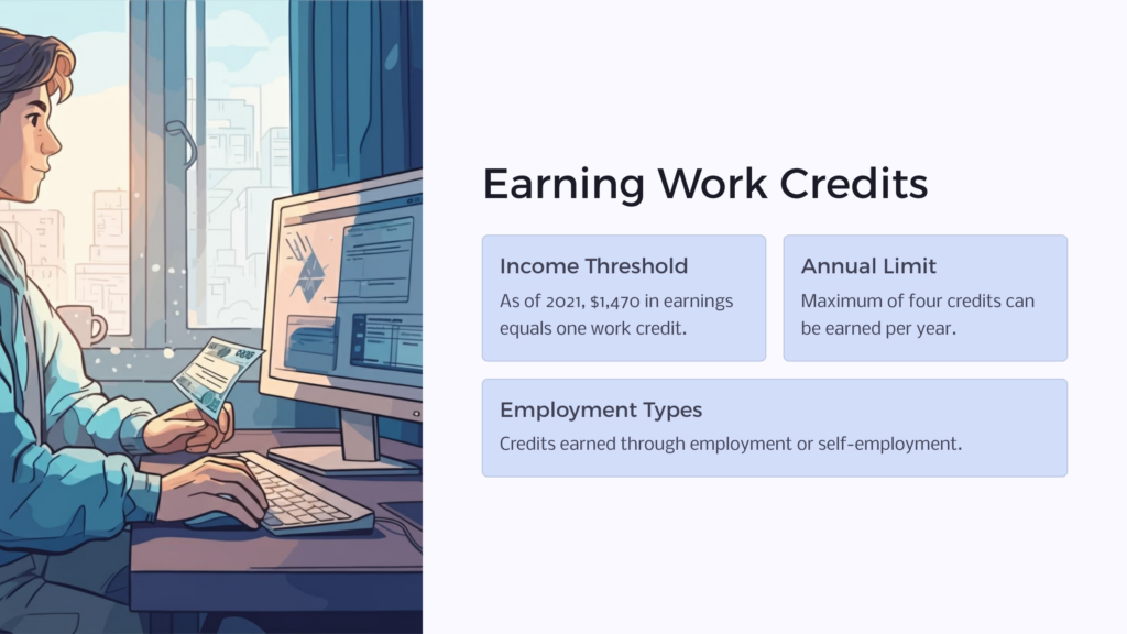 Earning Work Credits infographic