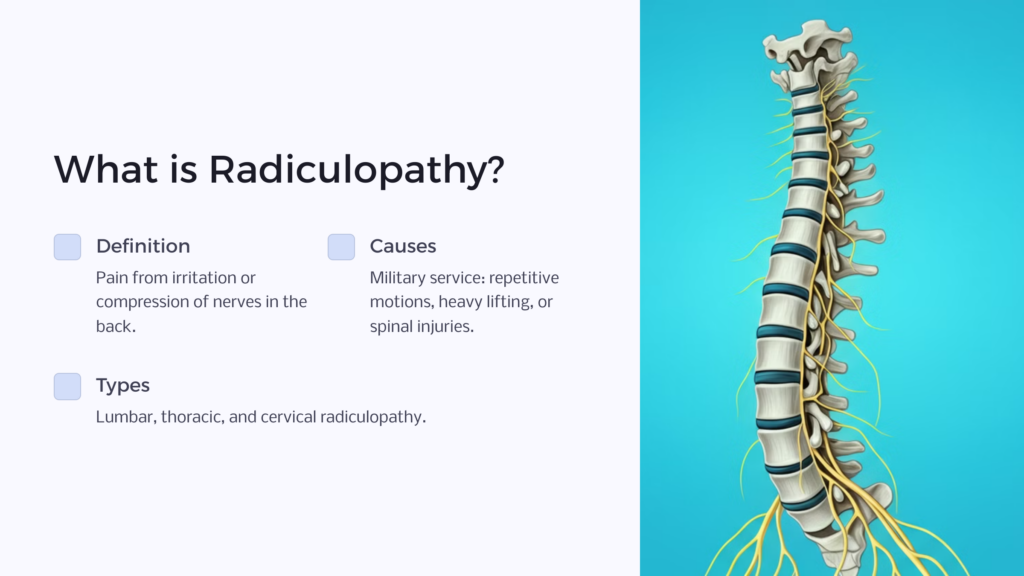 Radiculopathy infographic