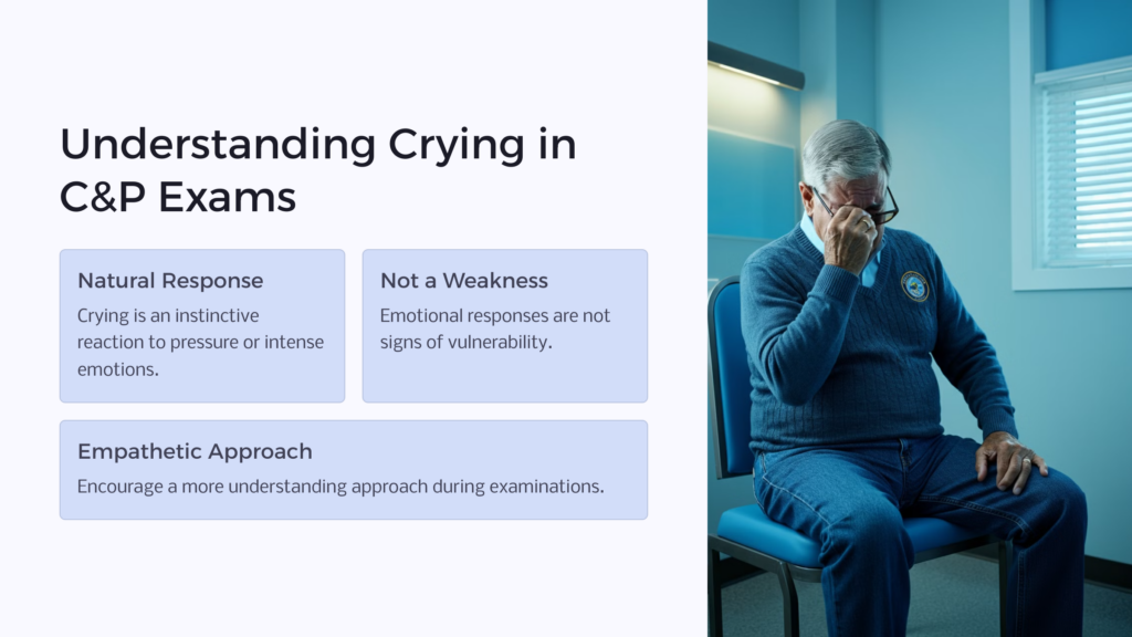 Crying in C&P Exam infographic