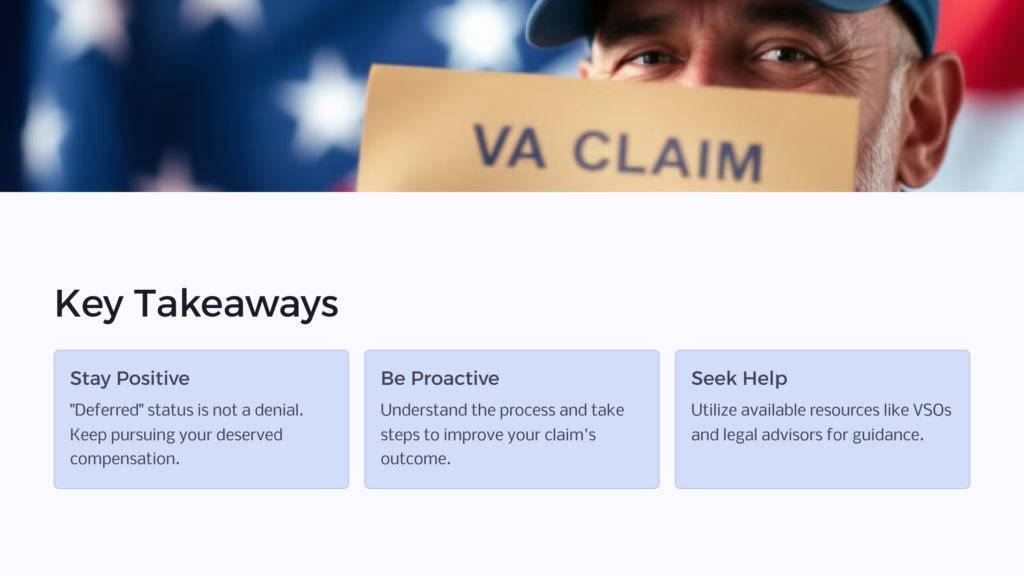 VA Claim Takeaways infographic