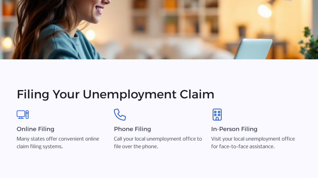 Filing Unemployment Benefits infographic