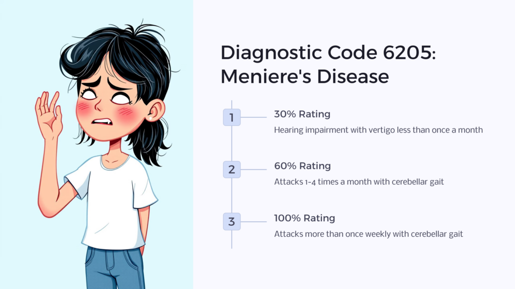 Code 6205: Meniere's Disease  infographic