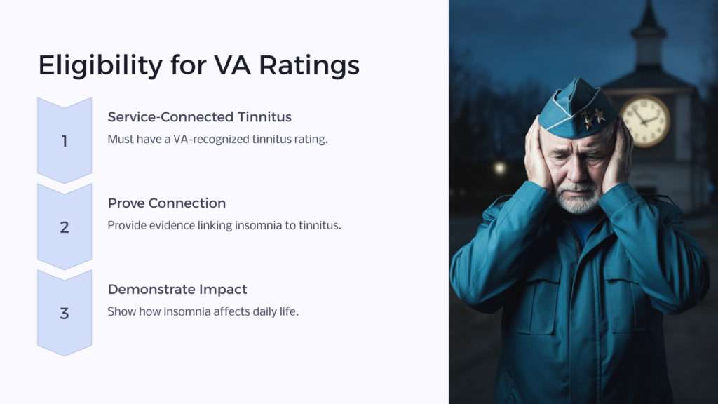 Insomnia Tinnitus VA Eligibility infographic