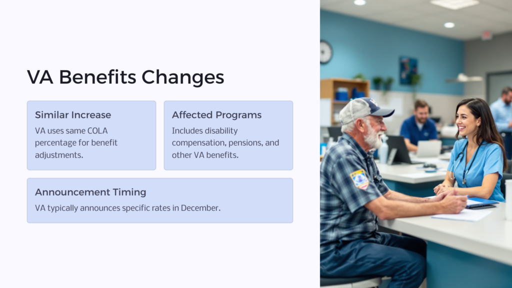 2025 COLA VA Benefits Changes infographic