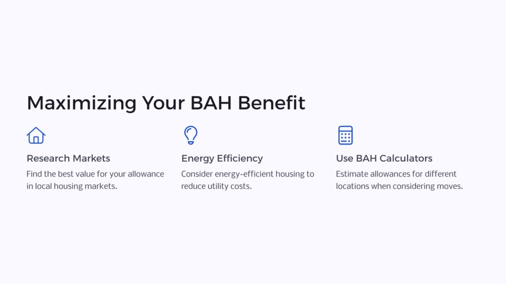 Maximizing BAH Benefit infographic