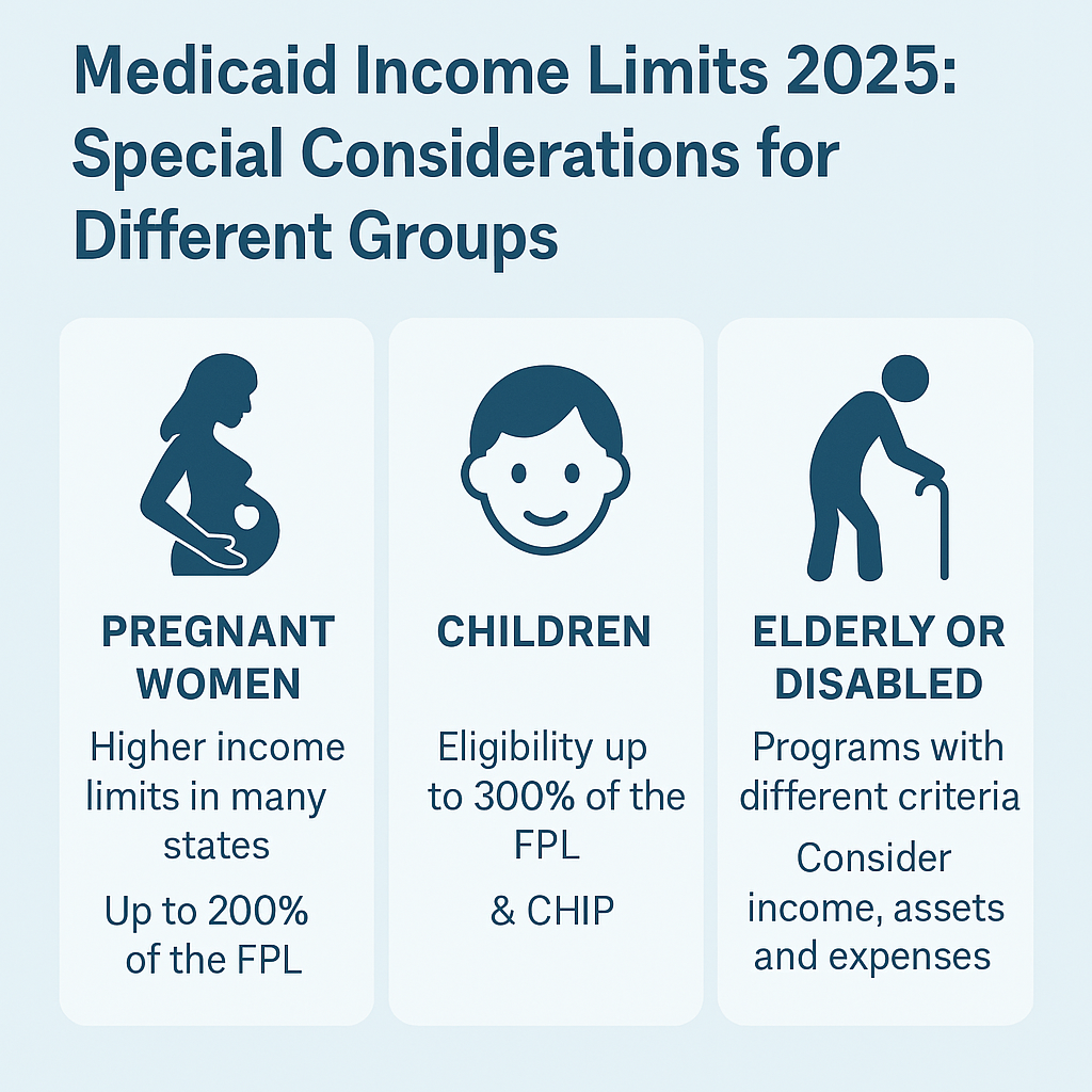 Medicaid Income Limits Consideration infographic