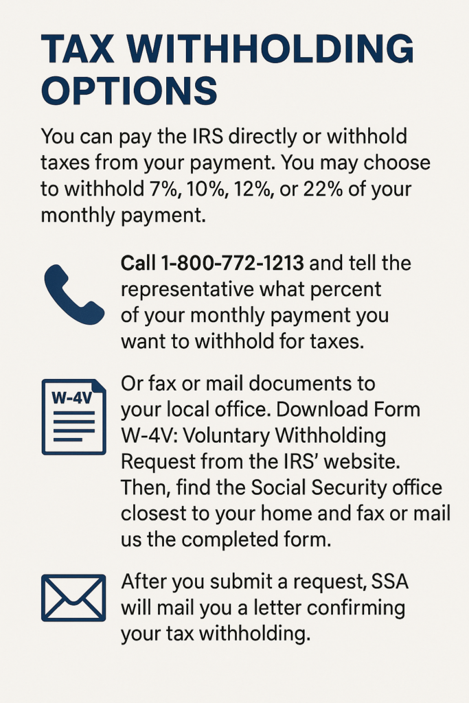 Tax Withholding Options infographic