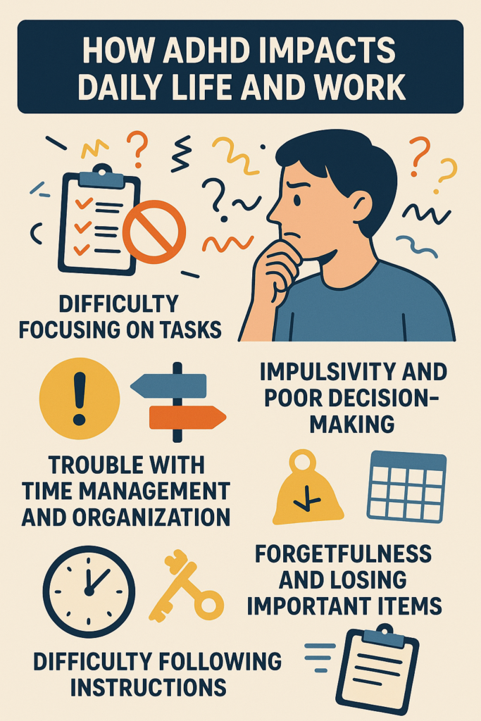 ADHD Life Impact infographic