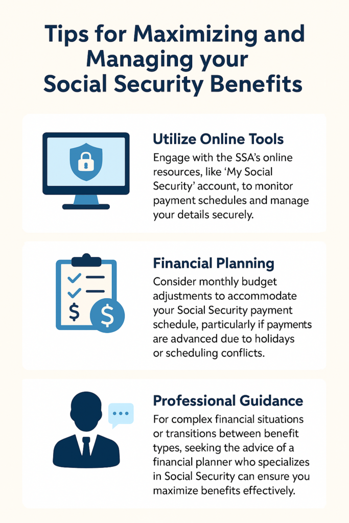 2025 SSDI Payment Tips infographic