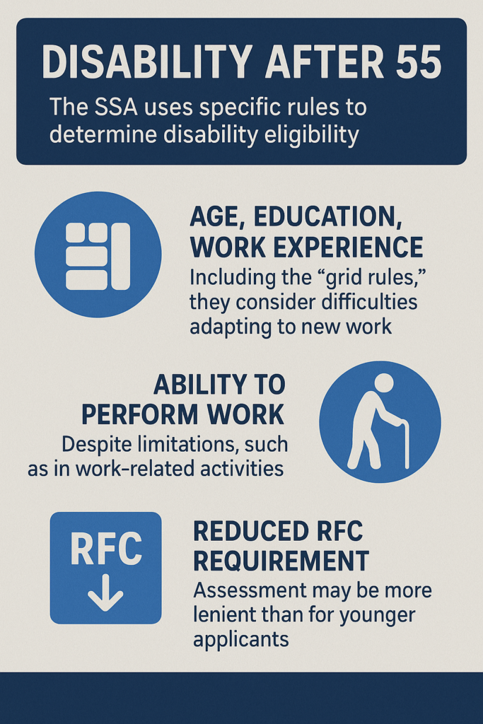 Disability After 55 infographic