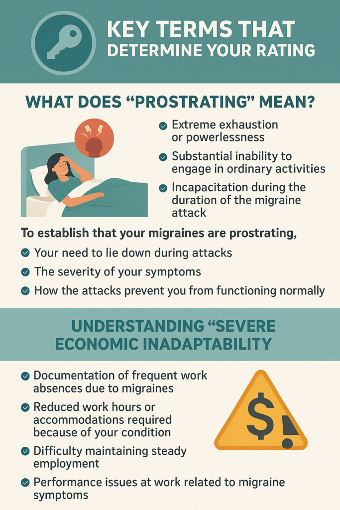 Key Terms for Migraine Rating infographic