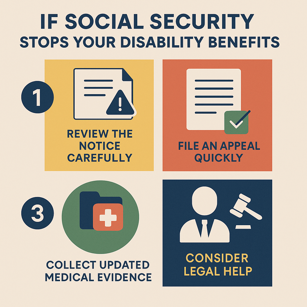 Social Security Termination Actions infographic