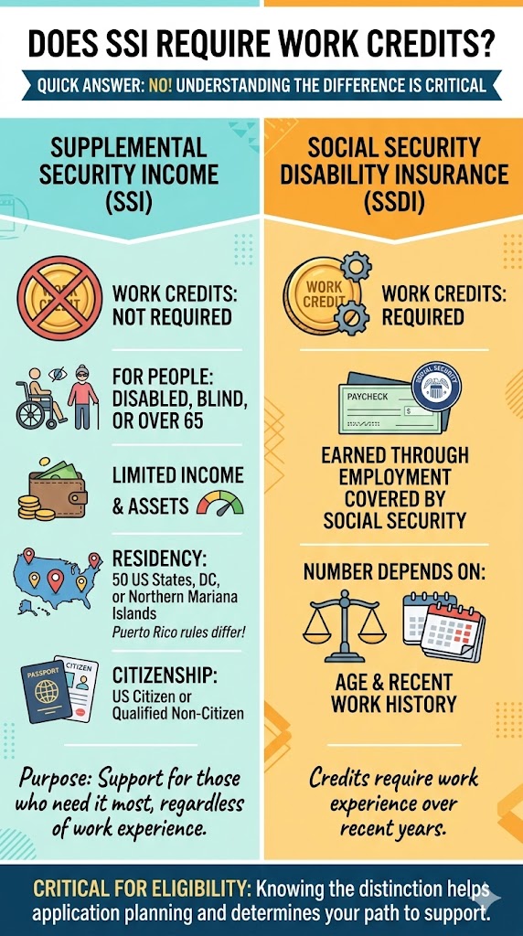SSI Work Credits infographic