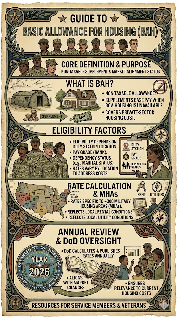Basic Allowance for Housing Guide infographic
