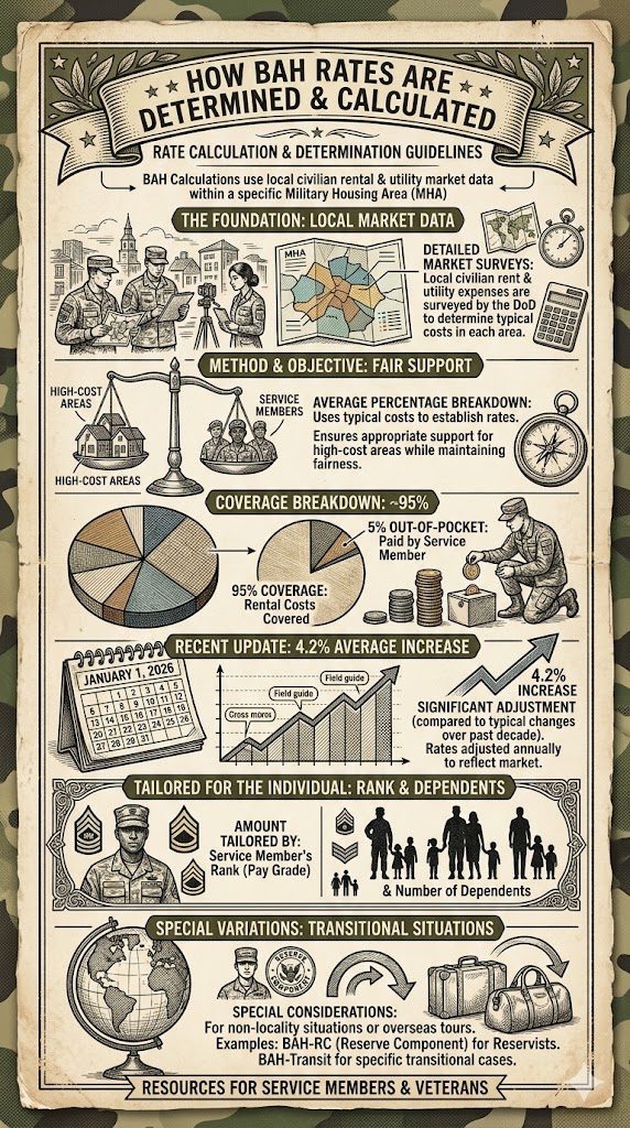 BAH Rates Calculation infographic
