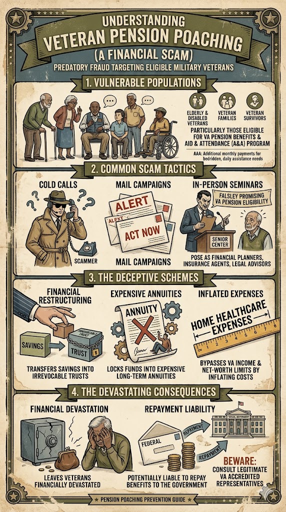 Veteran Pension Poaching infographic