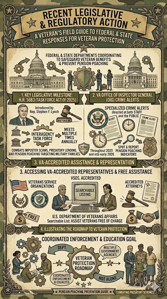 Veteran Pension Poaching Recent Legislative infographic