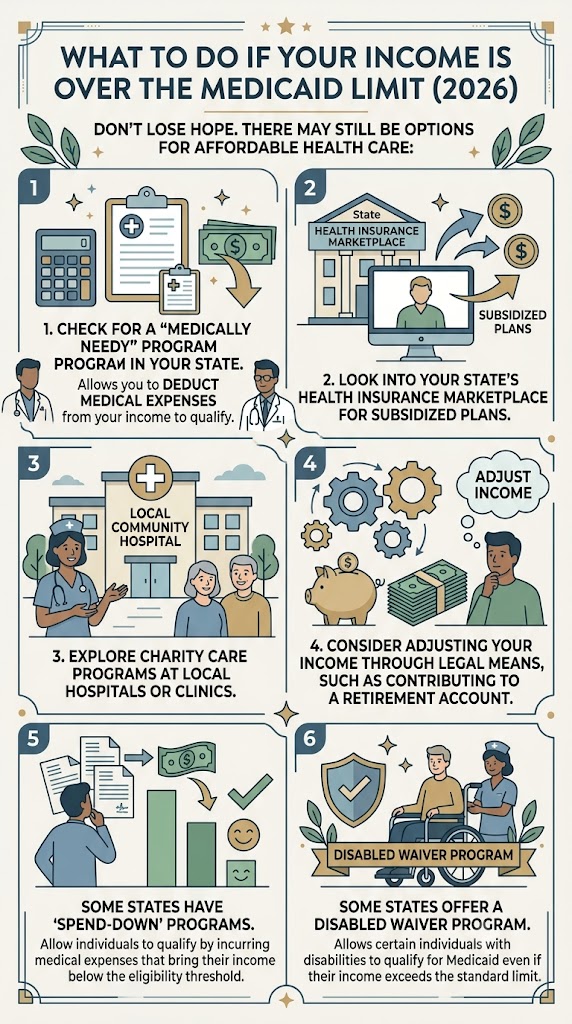 Income Over Medicaid Income Limits infographic