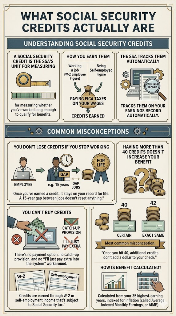 Social Security Credits infographic